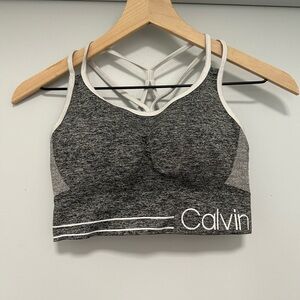 Calvin Klein Gray Seamless Sports Bra